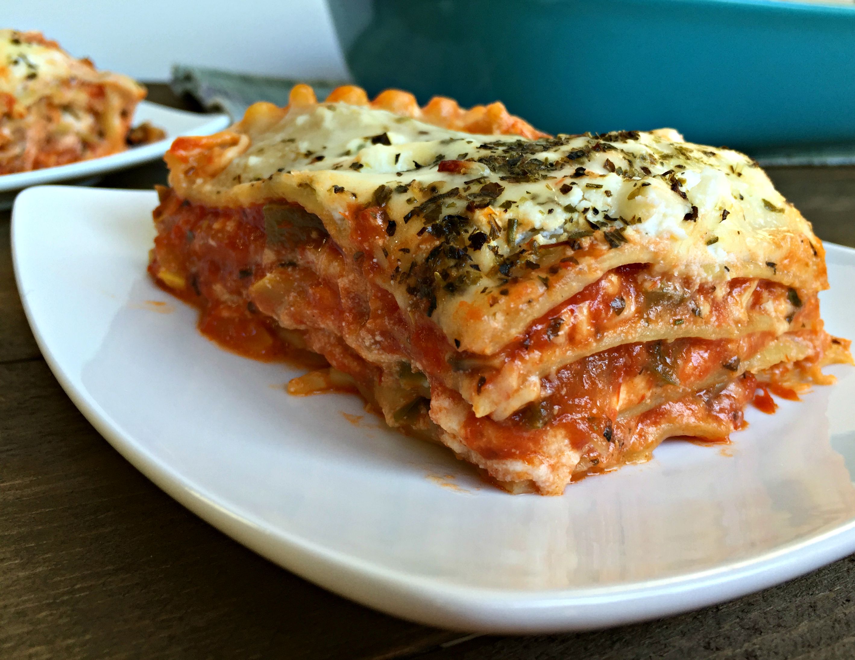 Garden Vegetable Lasagna {Freezer Friendly}