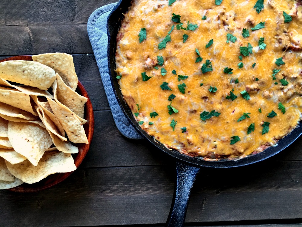 Cheesy Beef And Bean Dip