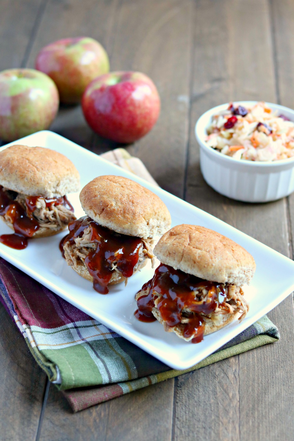 Slow Cooker Apple Cider Barbecue Pulled Pork, prepped in 10 minutes