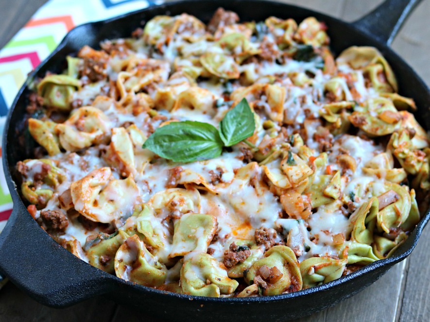 Ground Beef Tortellini Skillet